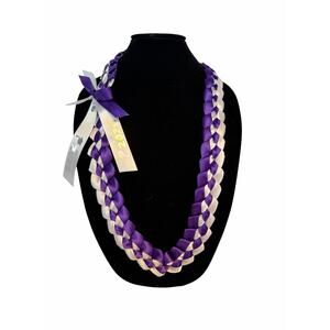 Purple and White Class of 2026 Graduation lei